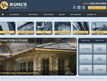 Tablet Screenshot of kuhlscontracting.com